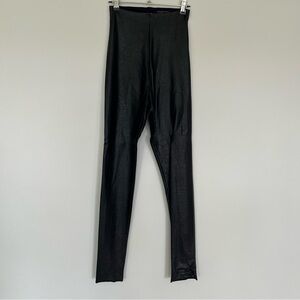 Commando Control Black Faux Leather Leggings